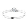 Genuine Diamond set in 14 Karat White Gold 0.10 Carat Diamond Ring.