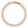 Rose Gold 14 Karat Natural Emerald Stackable Ring