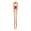 Rose Gold 14 Karat Natural Emerald Stackable Ring
