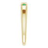 Yellow Gold Ring 14 Karat Natural Emerald Stackable Ring