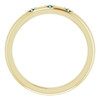 Yellow Gold Ring 14 Karat Natural Blue Sapphire Stackable Ring