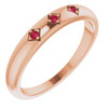 Rose Gold 14 Karat Natural Stackable Ruby Ring