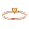Rose Gold 14 Karat Natural Citrine Solitaire Ring