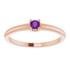 Rose Gold 14 Karat Natural Natural Amethyst Ring