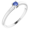 Platinum Natural Tanzanite Ring