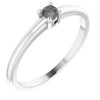 Platinum Natural Gray Spinel Ring