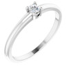 White Gold Ring 14 Karat Natural White Sapphire Ring