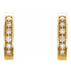 14 Karat Yellow Gold 0.50 Carat Diamond Hoop Earrings