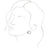 14 Karat Rose Gold Natural Blue Multi Gemstone and .03 Carat Natural Diamond Circle Earrings