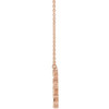 14 Karat Rose Gold 0.12 Carat Diamond Fan 18 inch Necklace