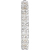 Platinum 12.6 mm 0.16 Carat Natural Diamond Huggie Hoop Earring