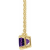 14 Karat Yellow Gold Amethyst 18 inch Necklace