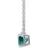 Sterling Silver Lab Grown Alexandrite 18 inch Necklace