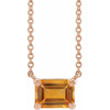 14 Karat Rose Gold Citrine 18 inch Necklace