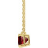 14 Karat Yellow Gold Natural Mozambique Garnet 18 inch Necklace