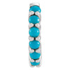 Platinum 12.2 mm Natural Turquoise Single Huggie Hoop Earring