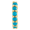 14 Karat Yellow Gold 12.2 mm Natural Turquoise Single Huggie Hoop Earring