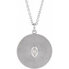 Sterling Silver .05 Carat Diamond Disc 16 inch Necklace