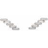 14 Karat White Gold 0.25 Carat Natural Diamonds Ear Climbers