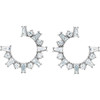14 Karat White Gold 1 Carat Natural Diamond Front Facing Hoop Earrings