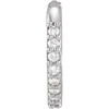 Sterling Silver .07 CT Natural Diamond Single 12.5 mm Huggie Earring