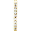 14 Karat Yellow Gold .08 CT Natural Diamond Single 15 mm Huggie Earring