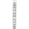 Sterling Silver .08 CT Natural Diamond Single 15 mm Huggie Earring