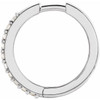 Sterling Silver .08 CT Natural Diamond Single 15 mm Huggie Earring