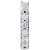 Sterling Silver .04 CT Natural Diamond Single 10 mm Huggie Earring