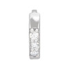 Platinum .03 CT Natural Diamond Single 8 mm Huggie Earring