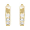 14 Karat Yellow Gold .05 Carat Natural Diamond 8 mm Huggie Earrings