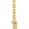 14 Karat Yellow Gold .07 Carat Natural Diamond French-Set Bar 18 inch Necklace