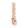 14 Karat Rose Gold .03 Carat Diamond French Set Bar 16 inch Necklace