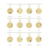 14 Karat Yellow Gold Aquamarine Gem Cancer Zodiac Pendant