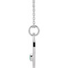 14 Karat White Gold Natural Emerald Aries Zodiac 16 inch Necklace