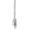Platinum Natural White Sapphire Bee 16 inch Necklace