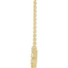 14 Karat Yellow Gold 0.16 Carat Natural Diamond V 18 inch Necklace