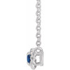 Platinum 4.5 mm Lab Grown Blue Sapphire Claw-Prong Rope 18 inch Necklace