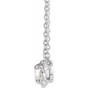 14K White 0.25 Carat Natural Diamond Claw-Prong Rope 18 inch Necklace