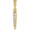 14 Karat Yellow Gold 0.10 carat Diamond Spike Pendant