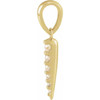 14 Karat Yellow Gold 0.10 carat Diamond Spike Pendant