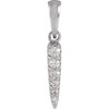 14 Karat White Gold 0.10 carat Diamond Spike Pendant