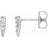 Sterling Silver .07 Carat Natural Diamond Spike Earrings