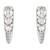 Sterling Silver .07 Carat Natural Diamond Spike Earrings