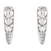 Sterling Silver .07 Carat Natural Diamond Spike Earrings