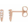 14 Karat Rose Gold .07 Carat Natural Diamond Spike Earrings