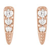 14 Karat Rose Gold .07 Carat Natural Diamond Spike Earrings