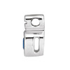 14 Karat White Gold Blue Sapphire Screw Pendant