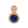 14 Karat Rose Gold Blue Sapphire Screw Pendant