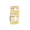 14 Karat Yellow Gold Blue Sapphire Screw Pendant
